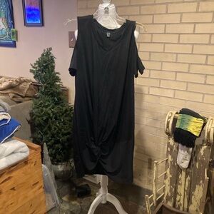 SHEIN Black Knotted Dress